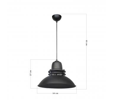 Heronia ΚΡΕΜΑΣΤΟ VINTAGE ΠΥΡΟΦΑΝΙ ΜΕΤΑΛΛΙΚΟ ZOE 1/L BLACK  Ε/27