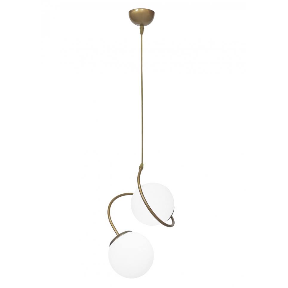 Heronia Κρεμαστό φωτιστικό TAIL 2/L GOLD MAT