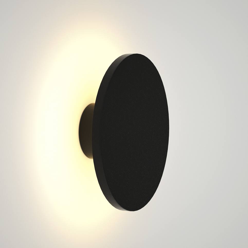 Heronia Φωτιστικό επιτοίχιο HER-02 LED BLACK εξωτερικού χώρου