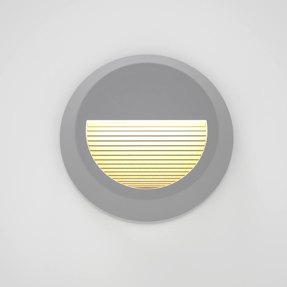 Heronia Φωτιστικό επιτοίχιο πλαφονιέρα HER-05 LED GREY εξωτερικού χώρου