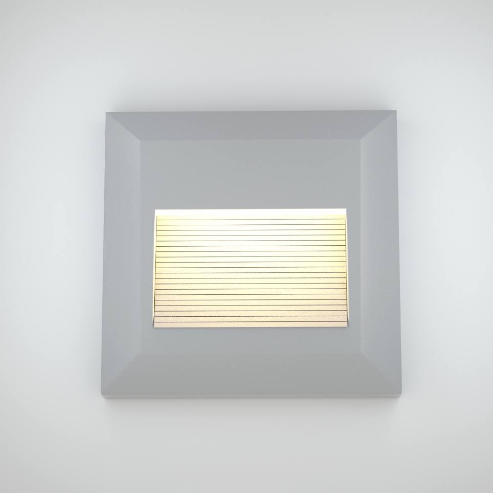 Heronia Φωτιστικό επιτοίχιο πλαφονιέρα HER-06 LED GREY εξωτερικού χώρου