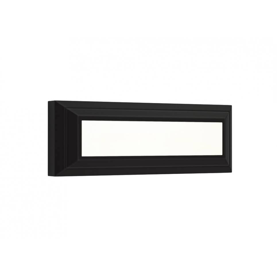 Heronia Φωτιστικό επιτοίχιο πλαφονιέρα HER-08 BLACK LED εξωτερικού χώρου