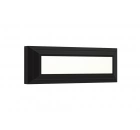Heronia Φωτιστικό επιτοίχιο πλαφονιέρα HER-08 BLACK LED εξωτερικού χώρου