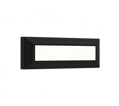 Heronia Φωτιστικό επιτοίχιο πλαφονιέρα HER-08 BLACK LED εξωτερικού χώρου