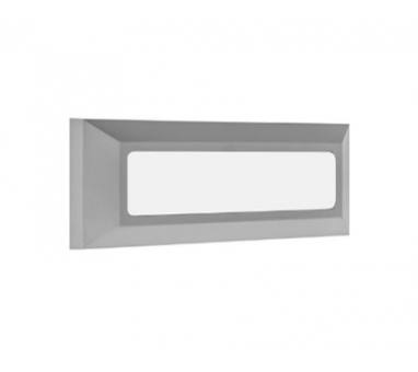 Heronia Φωτιστικό επιτοίχιο πλαφονιέρα HER-08 GREY LED εξωτερικού χώρου.