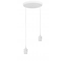 Heronia Φωτιστικό ανισόπεδο E/27 PENDEL 2/L RING WHITE ΣΚΕΛΕΤΟΣ