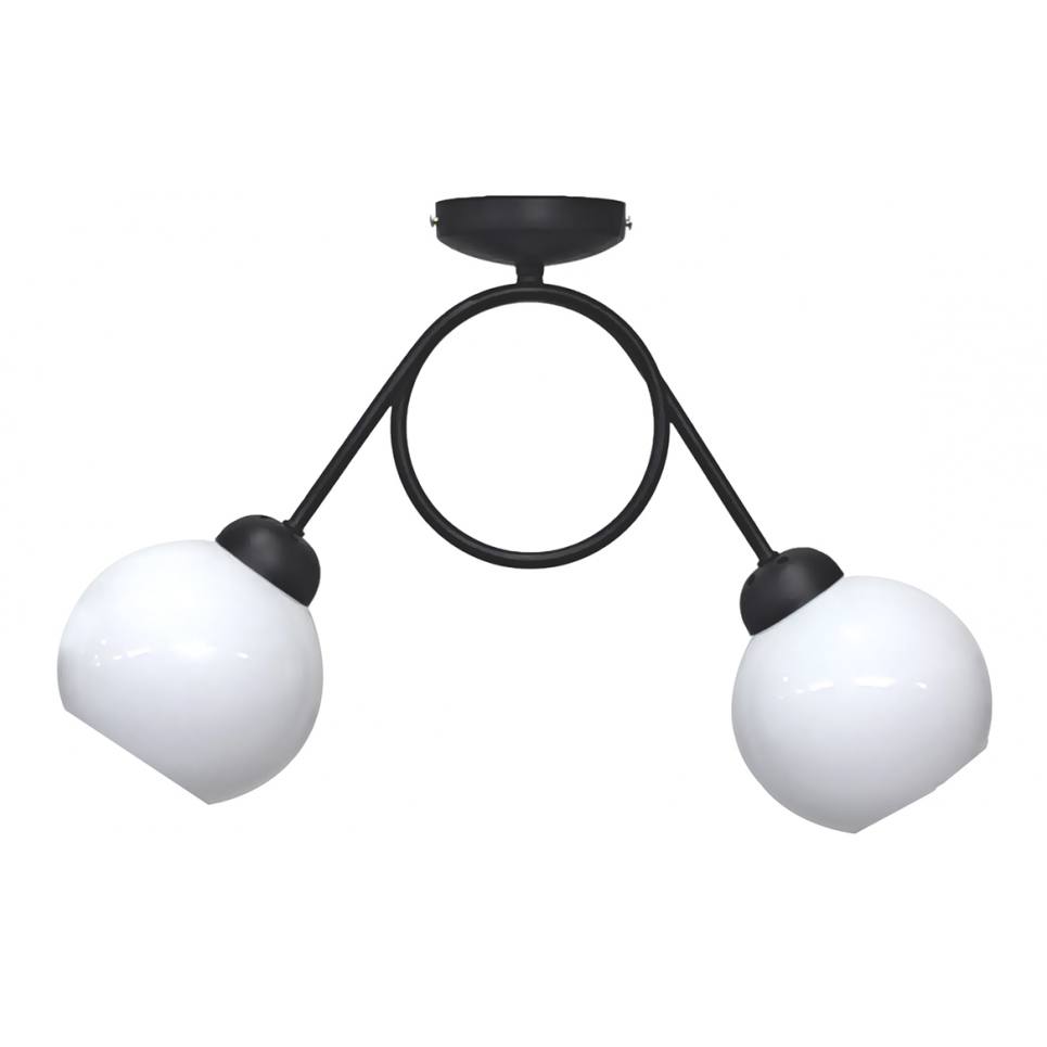 Heronia S-20CE OPAL 2/L ΟΡΟΦΗΣ BLACK-WH METAL-GLASS