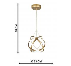 Heronia ATOMIC-25 GOLD LED 42W ΦΩΤΙΣΤΙΚΟ LED ΚΡΕΜΑΣΤΟ