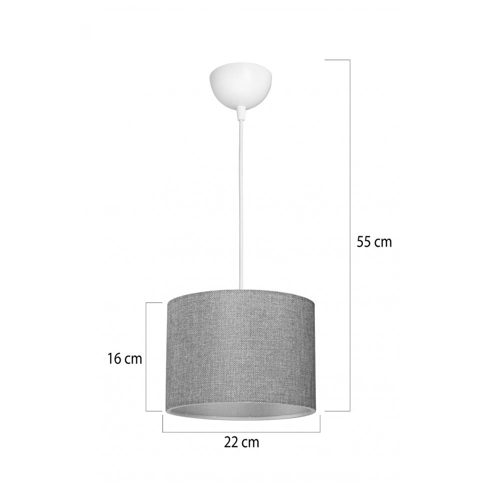 Heronia HKP-04 ΓΚΡΙ Φ22 1/L ΚΡΕΜΑΣΤΟ ΑΜΠΑΖΟΥΡ ΚΥΛΙΝΔΡΟΣ