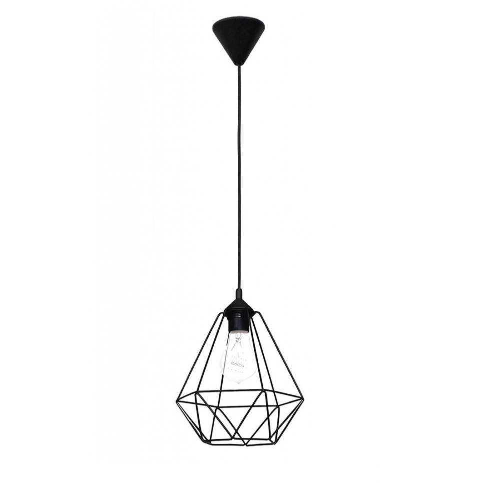 Heronia DM-02 PENDEL 1/L BLACK ΚΡΕΜΑΣΤΟ ΑΝΙΣΟΠΕΔΟ ΔΙΑΜΑΝΤΙ Φ23