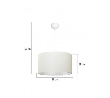 Heronia HKP-01 ΛΕΥΚΟ/ΚΡΕΜ Φ40 1/L ΚΡΕΜΑΣΤΟ ΑΜΠΑΖΟΥΡ ΚΥΛΙΝΔΡΟΣ