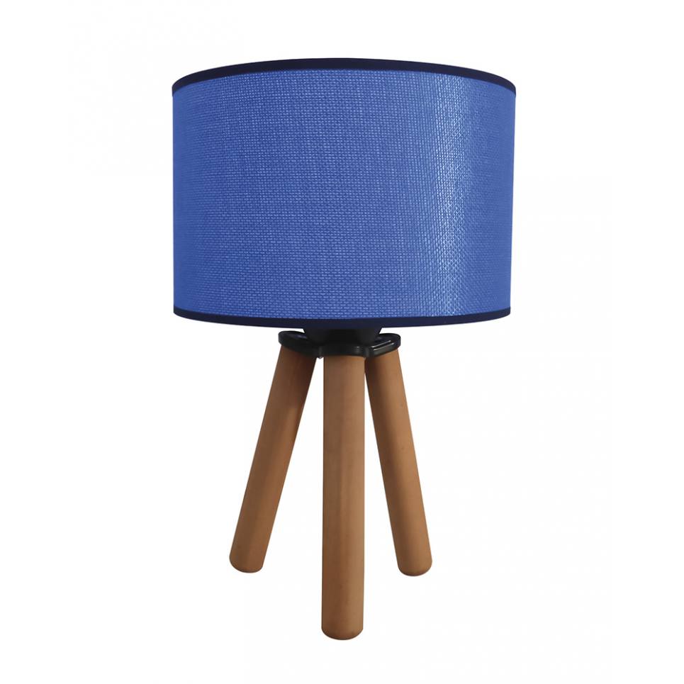 Heronia Η-08-Β-/TL 3-ΠΟΔΟ ΓΑΛΑΖΙΟ ΜΠΛΕ ΠΟΡΤΑΤΙΦ Ε/27 ΑΜΠΑΖ.ΜΕ ΞΥΛΟ