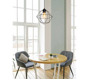 Heronia DM-03 1/L BLACK ΚΡΕΜΑΣΤΟ ΠΟΛΥΓΩΝΟ ΜΕΤΑΛΛΙΚΟ