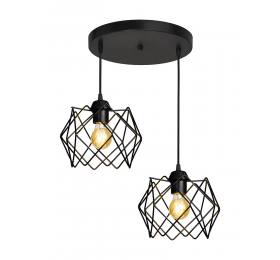 Heronia DM-04PENDEL 2/L BLACK ΚΡΕΜΑΣΤΟ ΑΝΙΣΟΠΕΔΟ ΑΡΑΧΝΗ ΜΕΤΑΛΛΙΚΟ