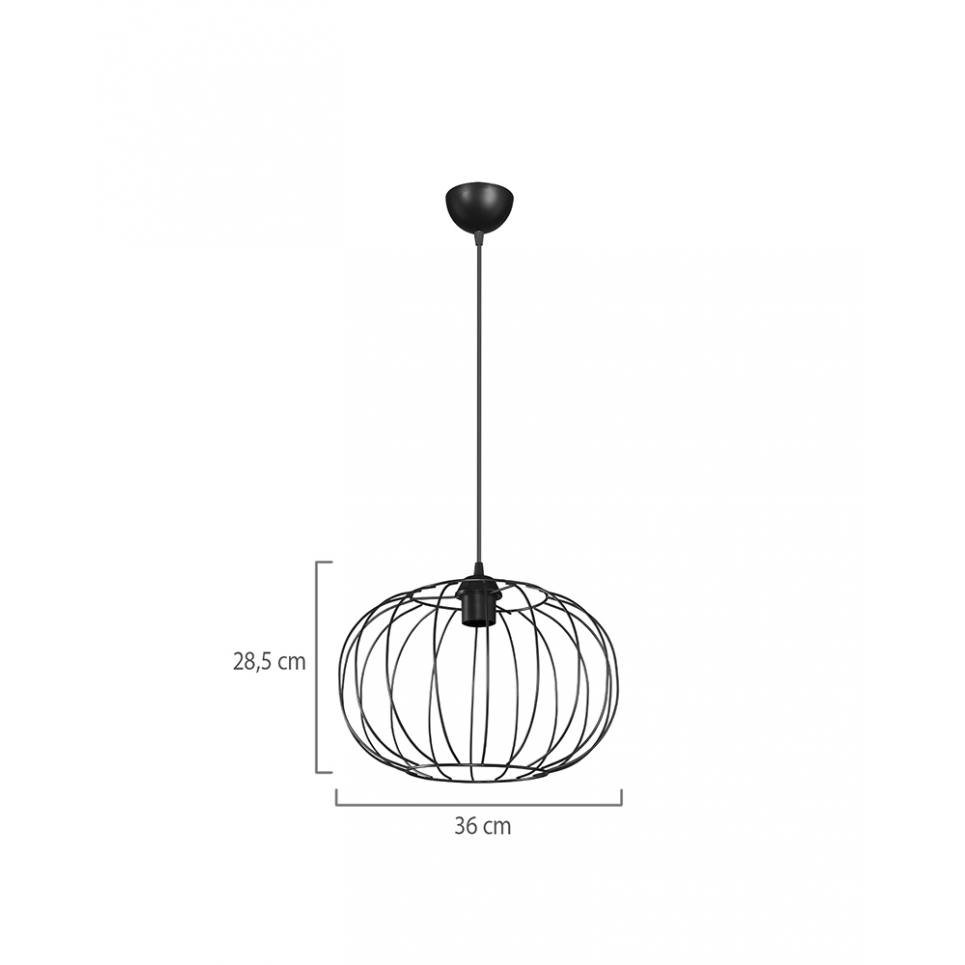 Heronia DM-06 BLACK 1/L ΟΒΑΛ ΚΡΕΜΑΣΤΟ ΣΥΡΜΑΤΙΝΟ