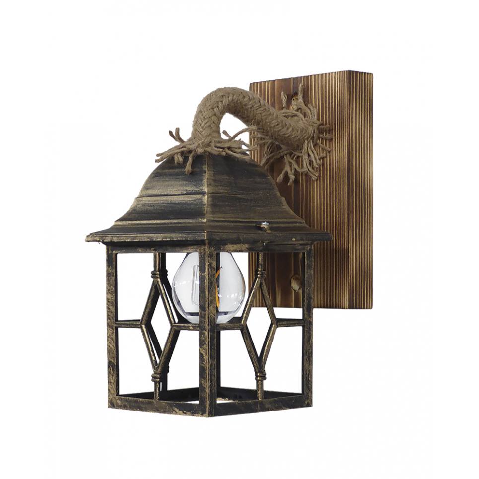 Heronia R-710ΑΡ ROPE-WOOD ΑΠΛΙΚΑ ΦΑΝΑΡΙ ΞΥΛΟ