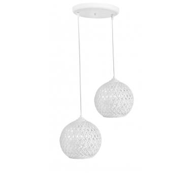 Heronia SILK-01 PENDEL 2/L WHITE ΚΡΕΜΑΣΤΟ