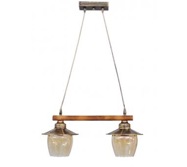 Heronia R-98CABLE WOOD RAGA 2/L BRONZE ΚΡΕΜΑΣΤΟ ΞΥΛ.ΓΥΑΛΙ ΜΕΛΙ ΜΕ ΤΑΜΠΛΑ