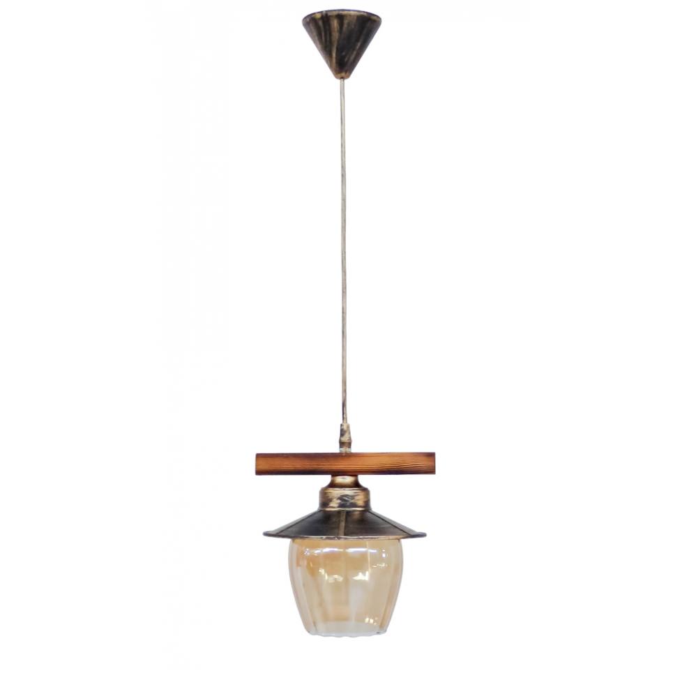 Heronia R-98CABLE WOOD 1/L BRONZE ΚΡΕΜΑΣΤΟ ΞΥΛ.ΓΥΑΛΙ ΜΕΛΙ ΜΕ ΤΑΜΠΛΑ