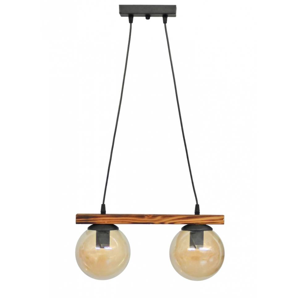 Heronia R-600CABLE RAGA 2/L WOOD ΚΡΕΜΑΣΤΟ ΞΥΛ.ΓΥΑΛΙ ΜΕΛΙ ΣΦΑΙΡΑΚΙ