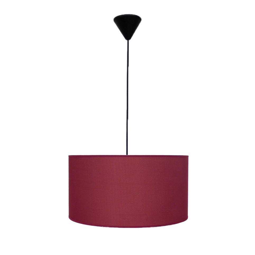 Heronia ΗΚ-07 ΚΟΚΚΙΝΟ Φ40 ΚΥΛΙΝΔΡΟΣ ΚΡΕΜΑΣΤΟ 1/L Ε/27 ME ΚΑΛΩΔΙΟ ΑΜΠΑΖΟΥΡ