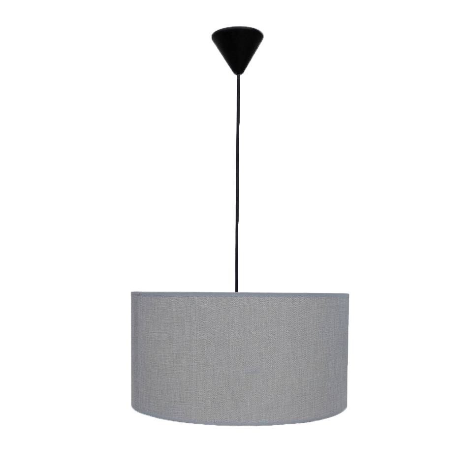 Heronia ΗΚ-04 ΓΚΡΙ Φ40 ΚΥΛΙΝΔΡΟΣ ΚΡΕΜΑΣΤΟ 1/L Ε/27 ME ΚΑΛΩΔΙΟ ΑΜΠΑΖΟΥΡ