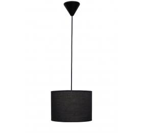 Heronia ΗΚ-03 ΜΑΥΡΟ Φ20 ΚΥΛΙΝΔΡΟΣ ΚΡΕΜΑΣΤΟ 1/L Ε/27 ME ΚΑΛΩΔΙΟ ΑΜΠΑΖΟΥΡ