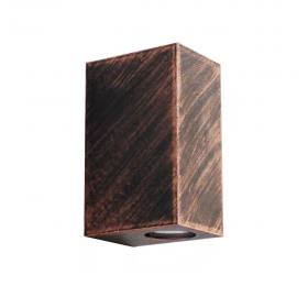 Heronia C-042 COPPER 2/L UP-DOWN ΣΠΟΤ ΤΕΤΡΑΓΩΝΟ 2XGU10 LED