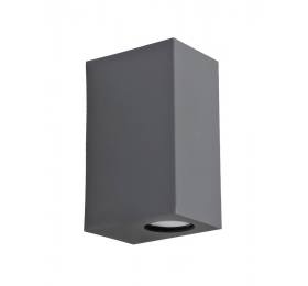 Heronia C-042 GREY 2/L UP-DOWN ΣΠΟΤ ΤΕΤΡΑΓΩΝΟ 2XGU10