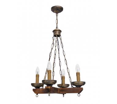 Heronia R-ΚΕΡΙ 4/Φ CROSS CHAIN BRONZE ΚΡΕΜΑΣΤΟ ΞΥΛΙΝΟ