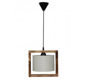 Heronia HKF-01 1/L WOOD ΛΕΥΚΟ/ΚΡΕΜ-ΚΑΜΜΕΝΟ ΚΡΕΜΑΣΤΟ Ε/27 ΞΥΛΟ-ΑΜΠΑΖΟΥΡ