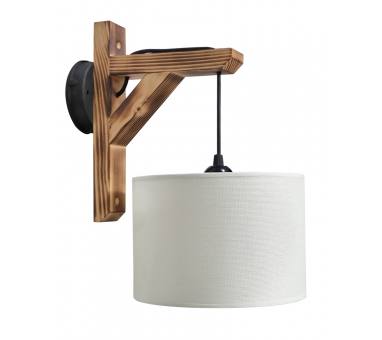 Heronia HKF-01AP WOOD ΛΕΥΚΟ/ΚΡΕΜ-ΚΑΜΜΕΝΟ ΑΠΛΙΚΑ Ε/27 ΞΥΛΟ-ΑΜΠΑΖΟΥΡ