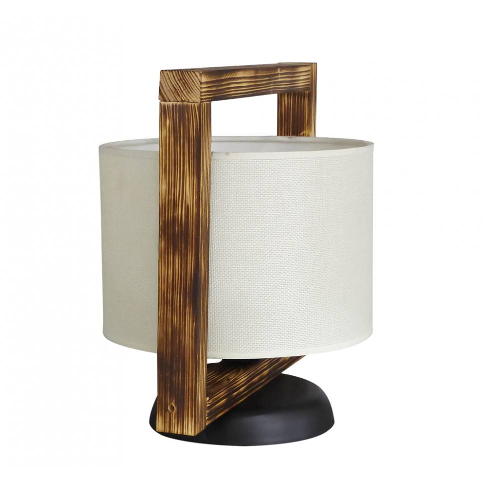 Heronia HKF-01PR WOOD ΛΕΥΚΟ/ΚΡΕΜ-ΚΑΜΜΕΝΟ ΠΟΡΤΑΤΙΦ Ε/27 ΞΥΛΟ-ΑΜΠΑΖΟΥΡ