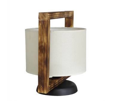 Heronia HKF-01PR WOOD ΛΕΥΚΟ/ΚΡΕΜ-ΚΑΜΜΕΝΟ ΠΟΡΤΑΤΙΦ Ε/27 ΞΥΛΟ-ΑΜΠΑΖΟΥΡ