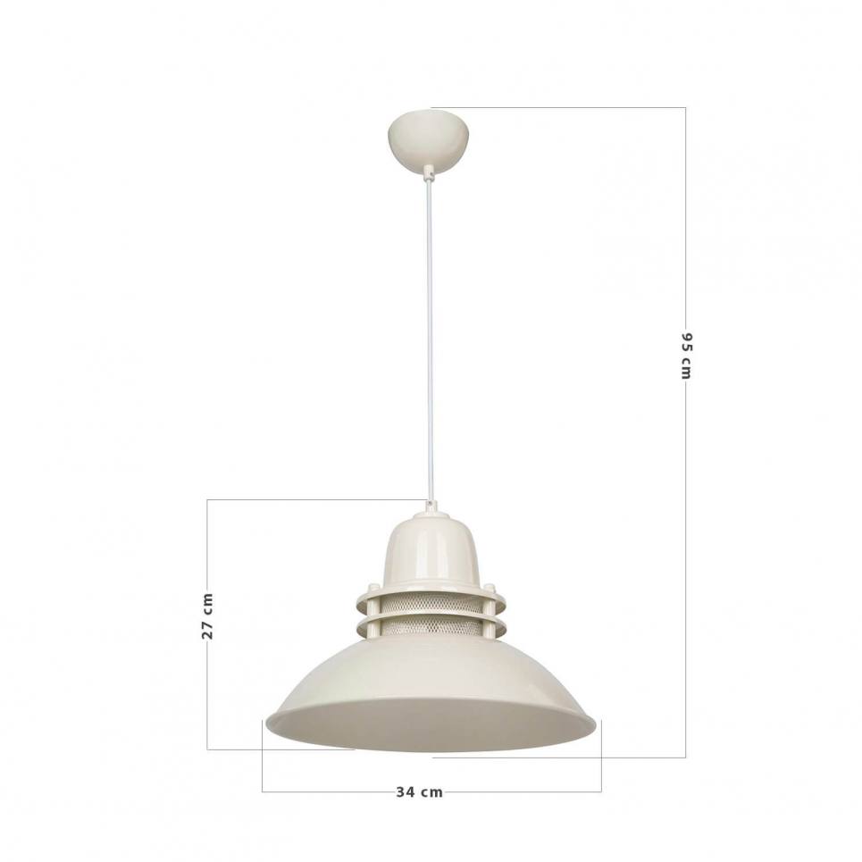 Heronia ΚΡΕΜΑΣΤΟ VINTAGE ΠΥΡΟΦΑΝΙ ΜΕΤΑΛΛΙΚΟ ZOE 1/L CREAM  Ε/27