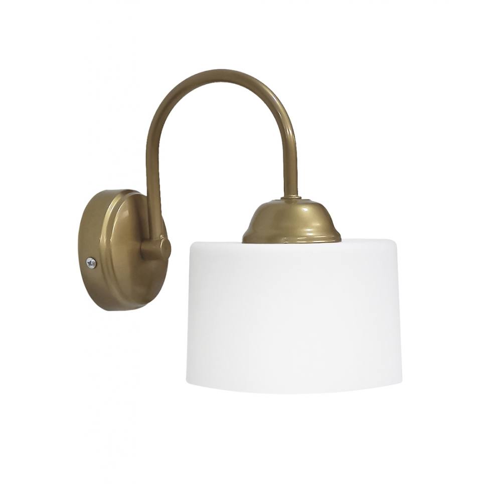 Heronia DRUM/AP-A- WHITE-GOLD ΑΠΛΙΚΑ E/27