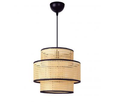 Heronia HK-VIENNA 1L Φ30 BAMBOO-RATTAN ΚΡΕΜΑΣΤΟ ΦΩΤΙΣΤΙΚΟ
