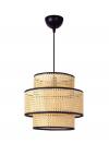 Heronia HK-VIENNA 1L Φ30 BAMBOO-RATTAN ΚΡΕΜΑΣΤΟ ΦΩΤΙΣΤΙΚΟ