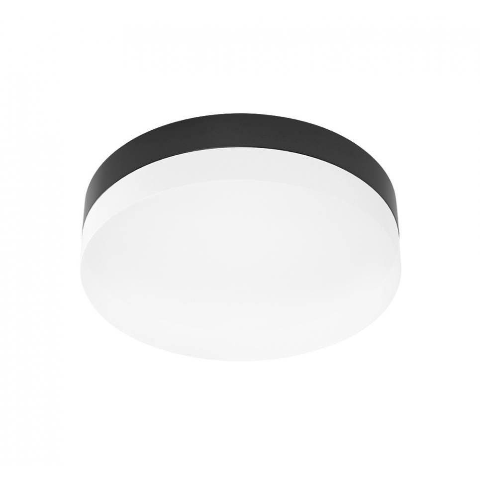 Heronia Φωτιστικό επιτοίχιο πλαφονιέρα HER-11 LED BLACK εξωτερικού χώρου