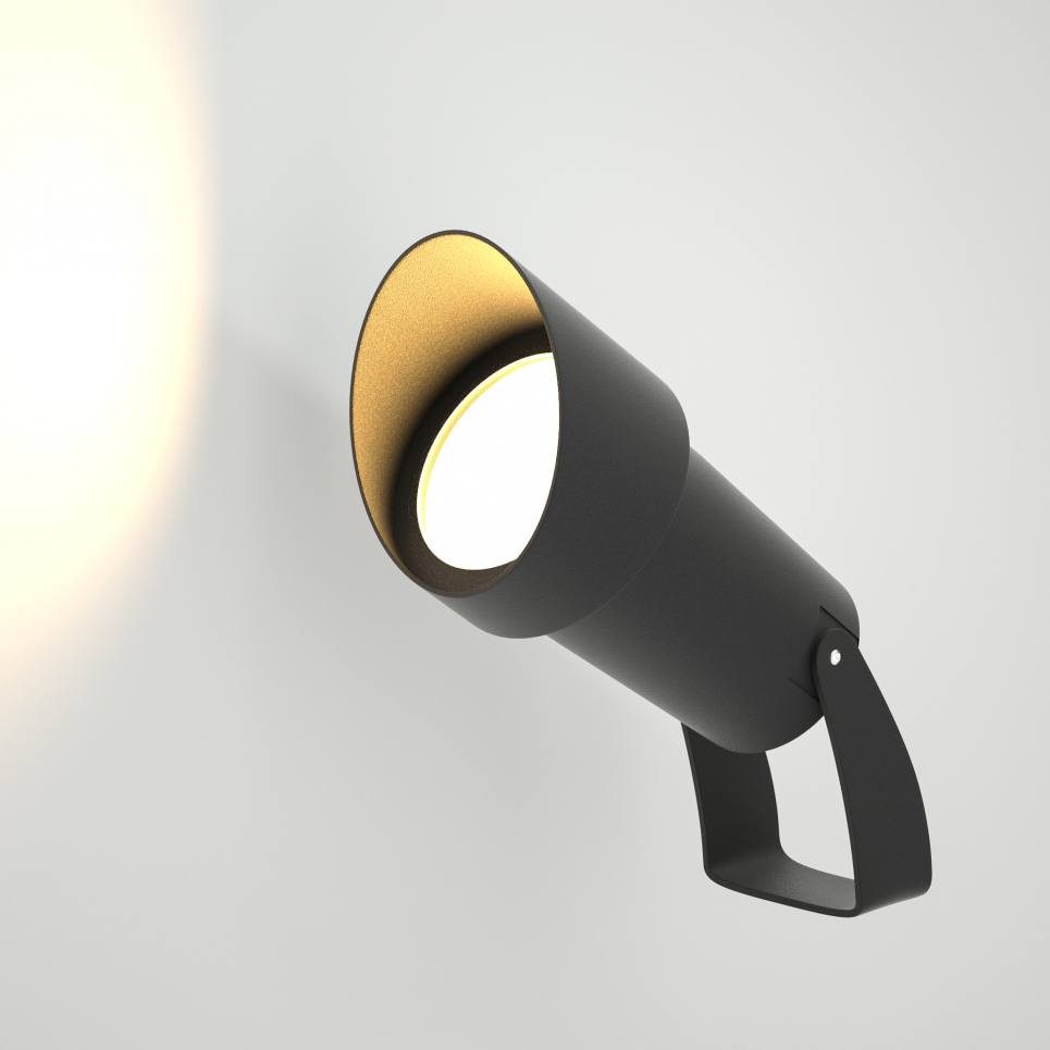 Heronia Σποτ επιτοίχιο C-11 BLACK εξωτερικού χώρου