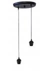 Heronia Φωτιστικό ανισόπεδο E/27 PENDEL 2/L RING BLACK ΣΚΕΛΕΤΟΣ