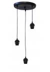 Heronia Φωτιστικό ανισόπεδο E/27 PENDEL 3/L RING BLACK ΣΚΕΛΕΤΟΣ