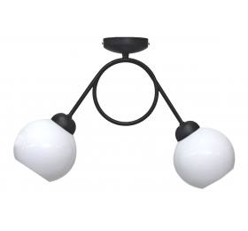 Heronia S-20CE OPAL 2/L ΟΡΟΦΗΣ BLACK-WH METAL-GLASS