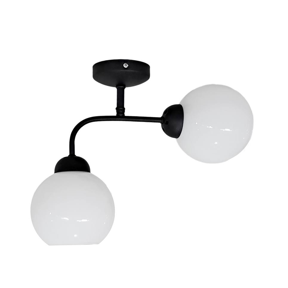 Heronia S-20AP OPAL 2/L BLACK-WHITE ΑΠΛΙΚΑ METAL-GLASS