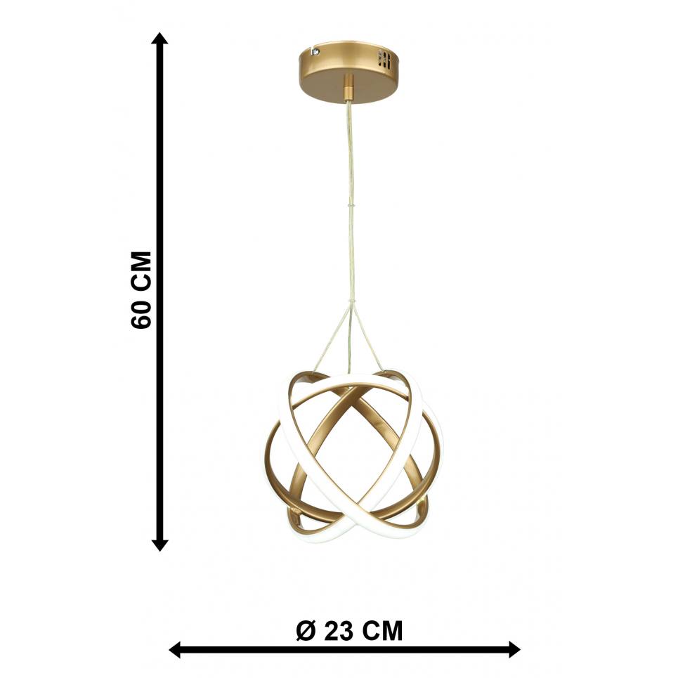 Heronia ATOMIC-25 GOLD LED 42W ΦΩΤΙΣΤΙΚΟ LED ΚΡΕΜΑΣΤΟ
