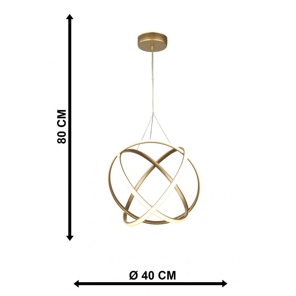 Heronia ATOMIC-40 GOLD LED 69W ΦΩΤΙΣΤΙΚΟ LED ΚΡΕΜΑΣΤΟ