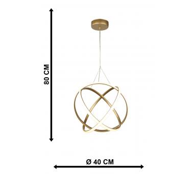 Heronia ATOMIC-40 GOLD LED 69W ΦΩΤΙΣΤΙΚΟ LED ΚΡΕΜΑΣΤΟ
