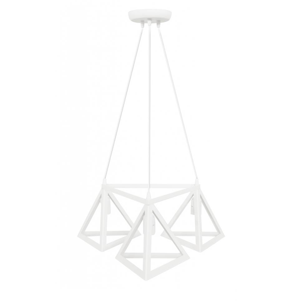 Heronia GIZA 3/L TRIANGLE WHITE PLASTIC-METAL ΚΡΕΜΑΣΤΟ