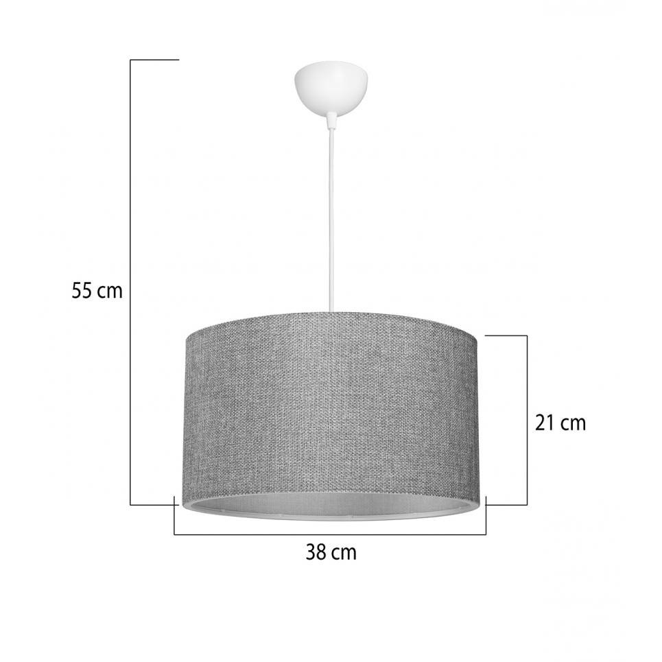 Heronia ΗΚΡ-04 ΓΚΡΙ Φ40 1/L ΚΡΕΜΑΣΤΟ ΑΜΠΑΖΟΥΡ ΚΥΛΙΝΔΡΟΣ