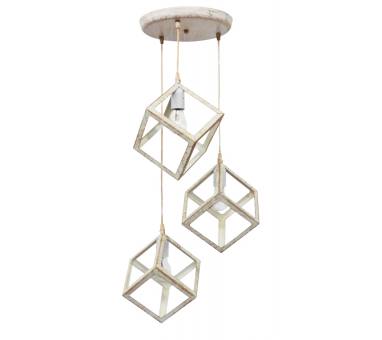 Heronia KYVOS NEW 3/L PENDEL WHITE-BRONZE ΚΡΕΜΑΣΤΟ PLASTIC